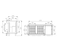 Стол холодильный T57 M2-1-G 0430 (BAR-250С Сarboma) Polus