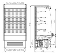 Холодильная горка F 20-08 VM 1,3-2 (Carboma ВХСп-1,3) Polus