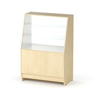 Прилавок для магазинов 900x500x1300 с двумя стеклянными полками
