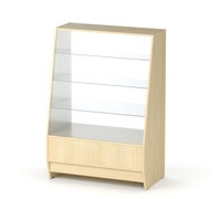 Прилавок для магазинов 900x500x1300 с тремя стеклянными полками